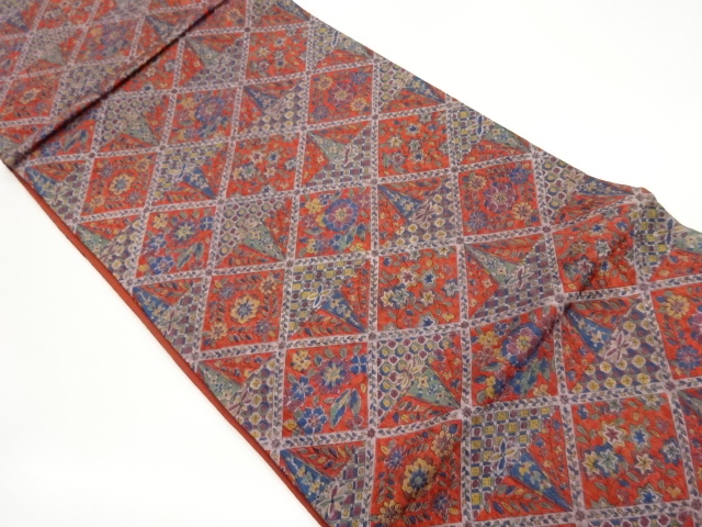 JAPANESE FUKURO OBI / FLORAL PLANTS